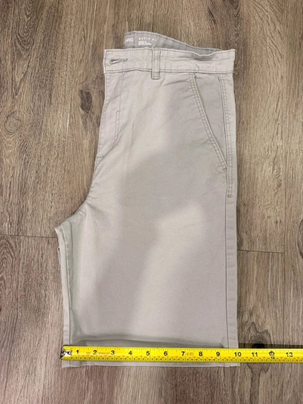 Classic Cotton Chino Shorts - Light Gray size youth 14